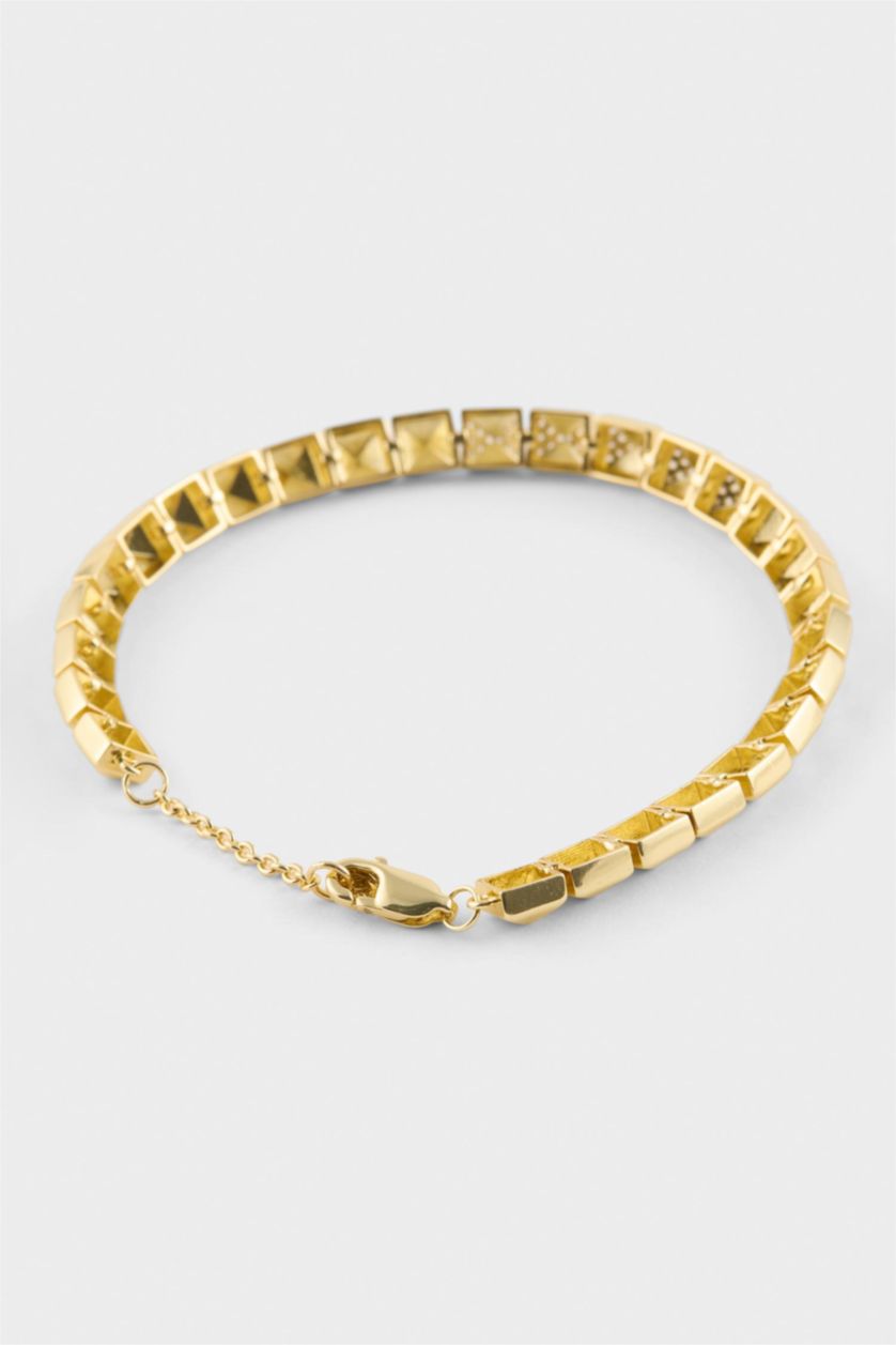 Kadın Altın Reis X DeFacto Kare Figürlü Gold Bileklik
