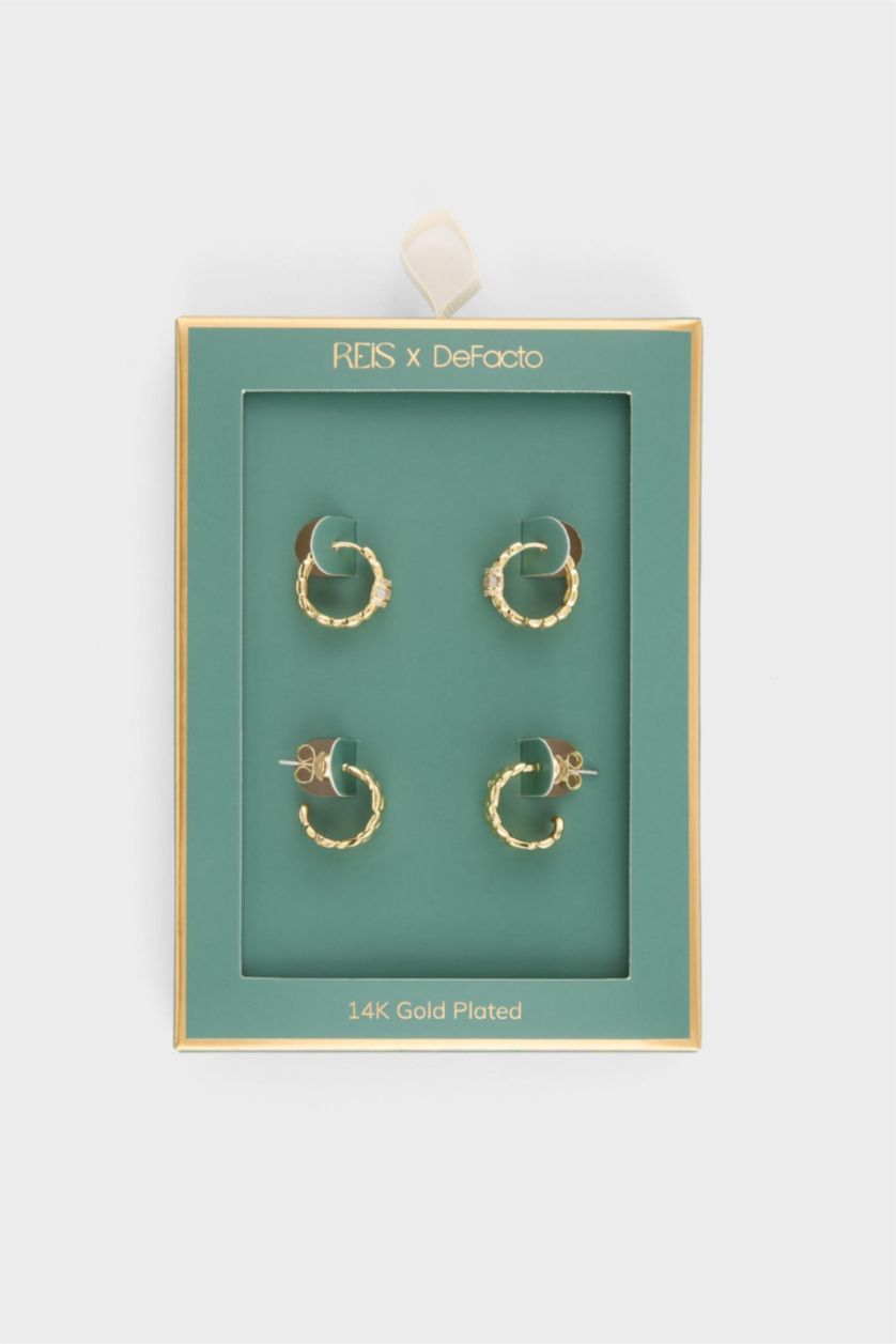 Kadın Altın Reis X DeFacto 2'li Gold Küpe