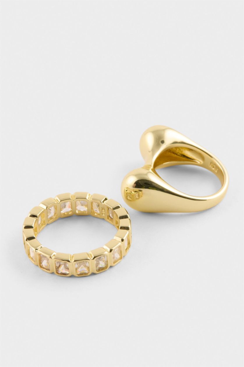 Kadın Altın Reis X DeFacto 2'li Gold Yüzük