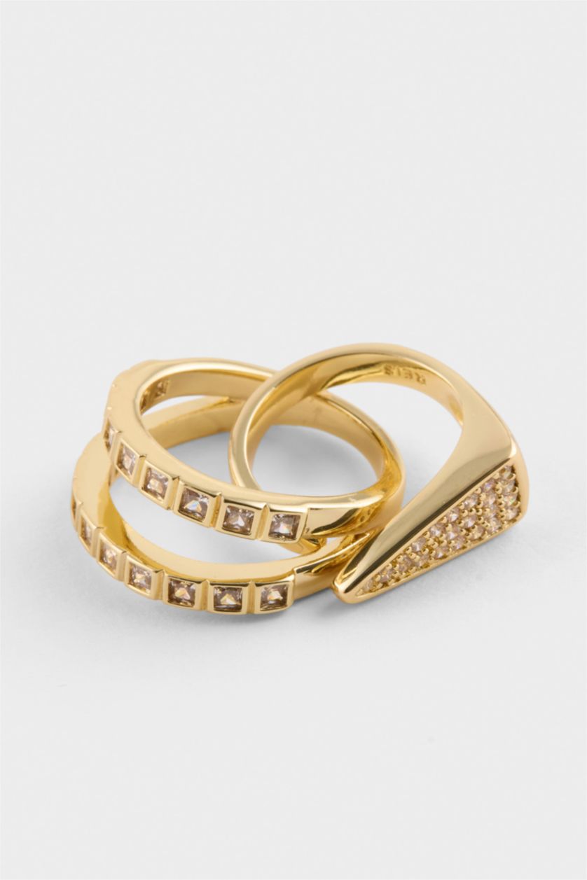 Kadın Altın Reis x DeFacto Gold 2'li Yüzük