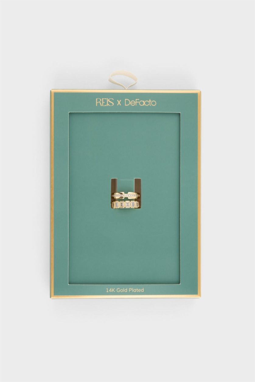 Kadın Altın Reis x DeFacto Gold 2'li Yüzük