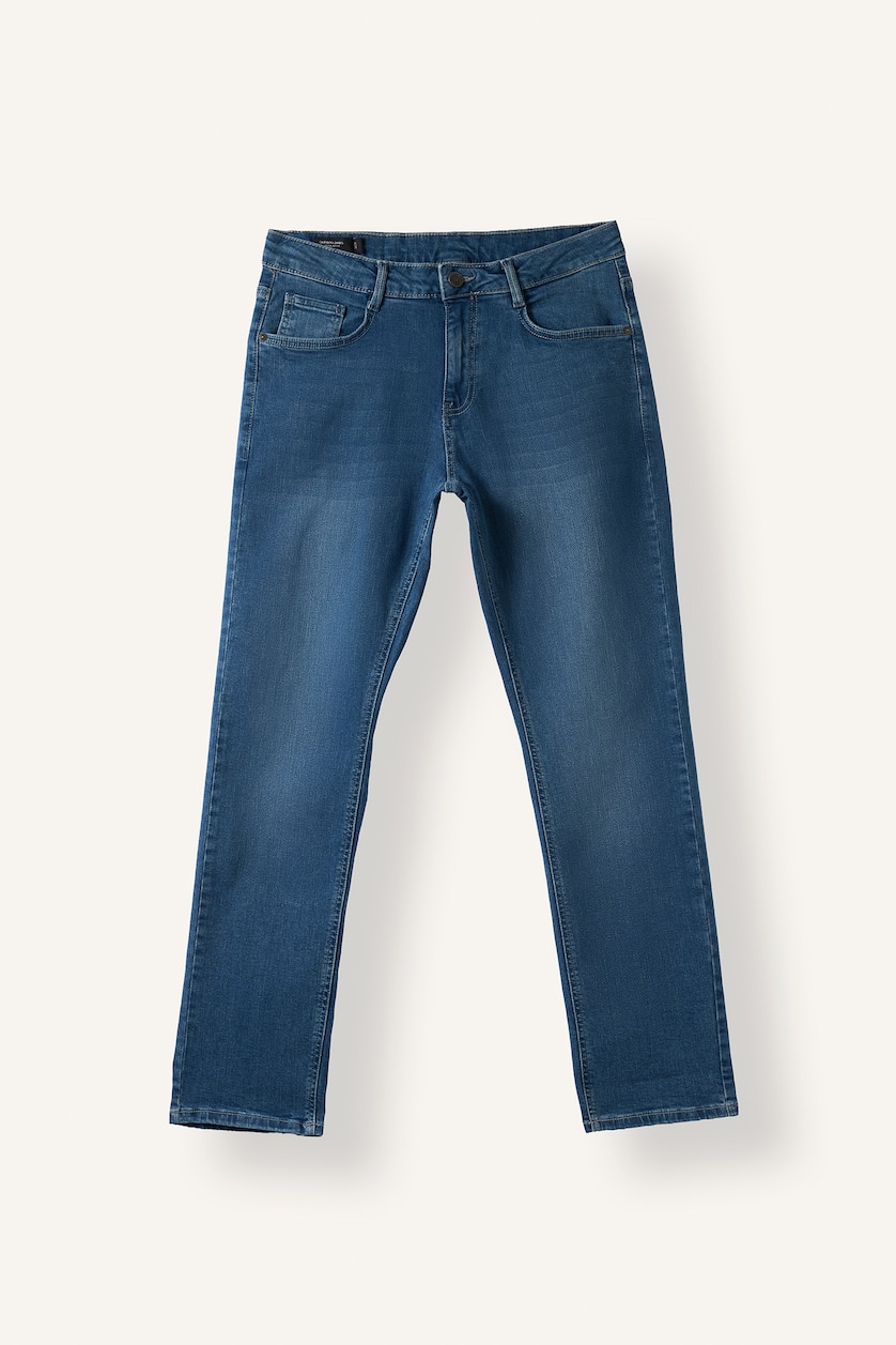 Men Blue Sergio Regular Fit Trousers