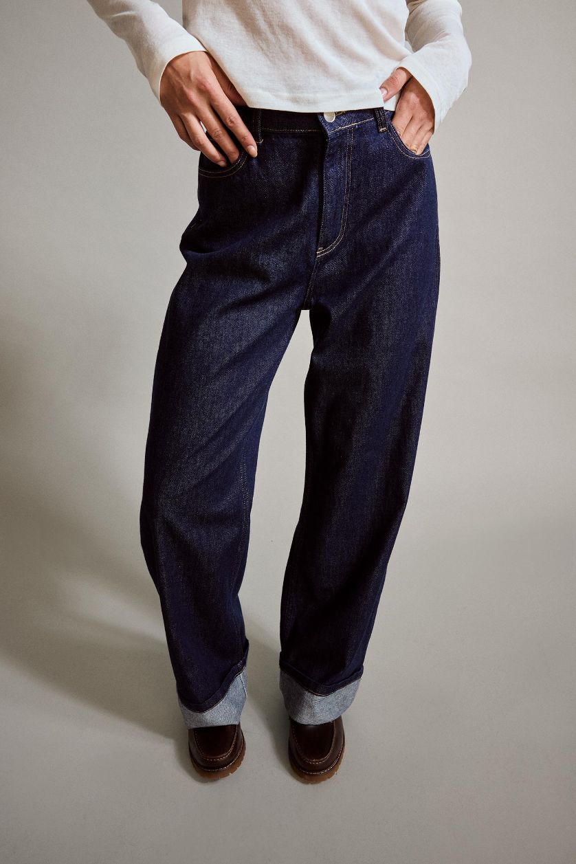 Woman NAVY Wide Leg Jeans