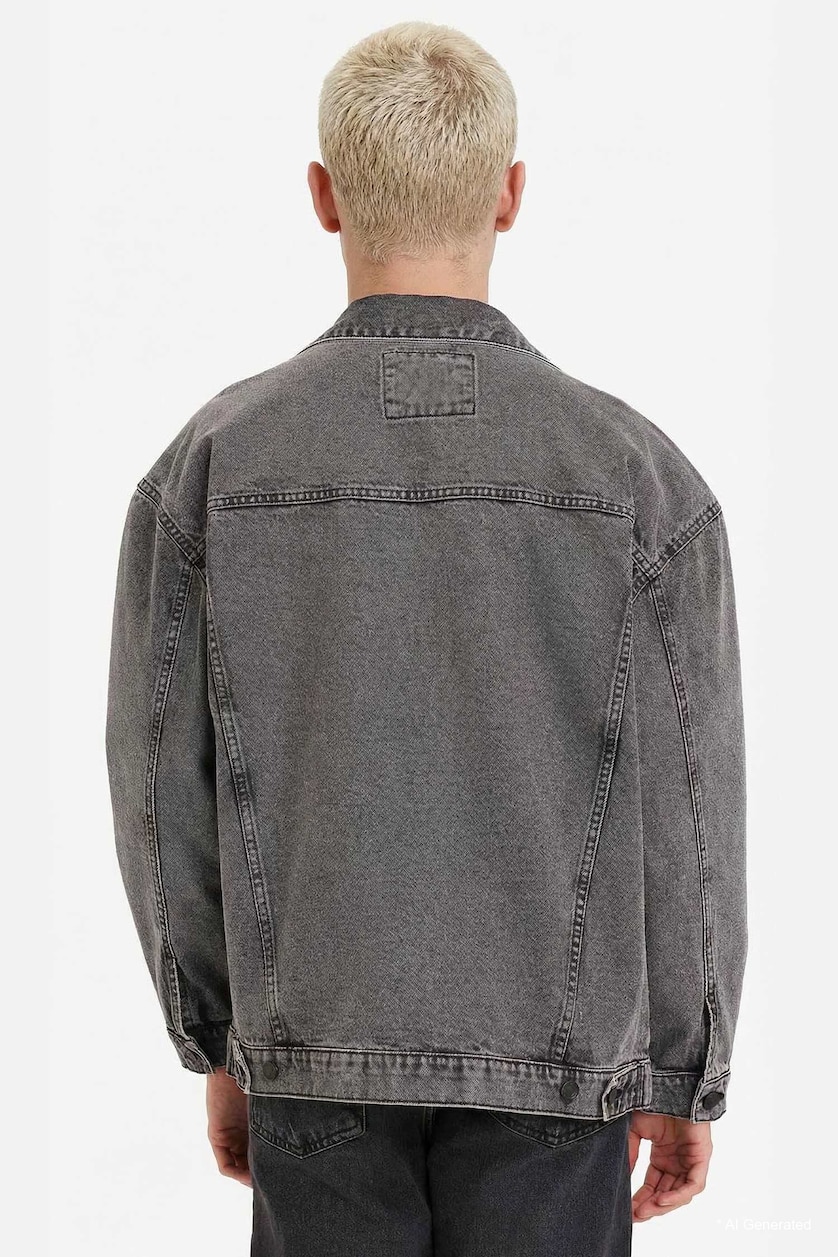 MAN Anthracite Oversize Fit Denim Jacket