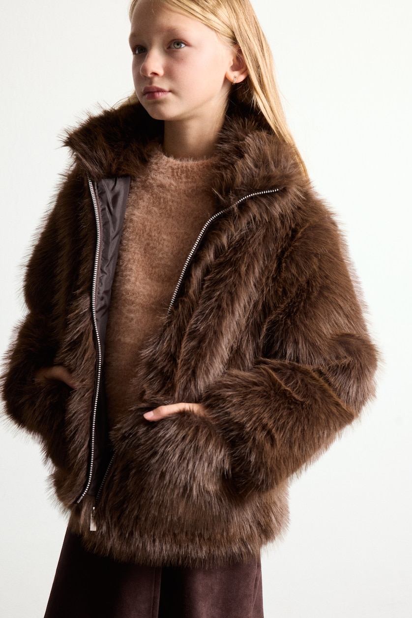 Young Girls - Teen Girls Vison Girl High Neck Puffer Jacket