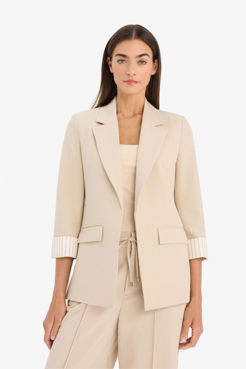 Әйелдерге ашық реңк Oversize пиджак жағалы блейзер