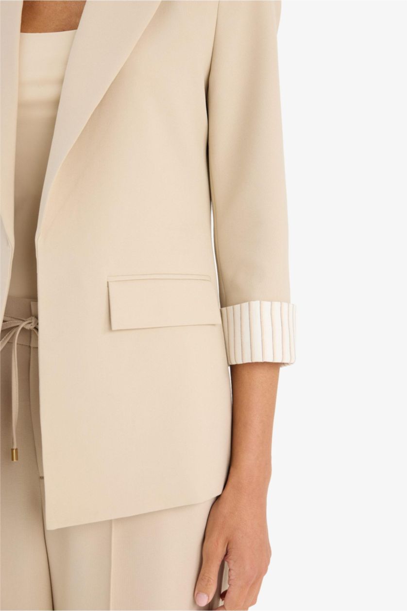 Әйелдерге ашық реңк Oversize пиджак жағалы блейзер