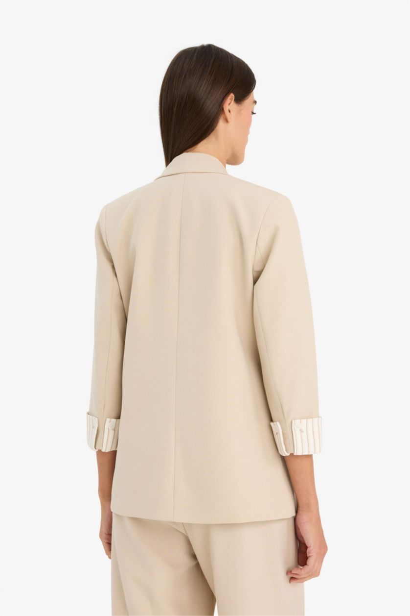 Әйелдерге ашық реңк Oversize пиджак жағалы блейзер