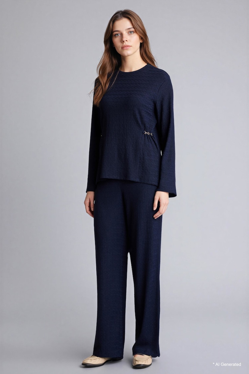 Women NAVY Accessory Details T-Shirt