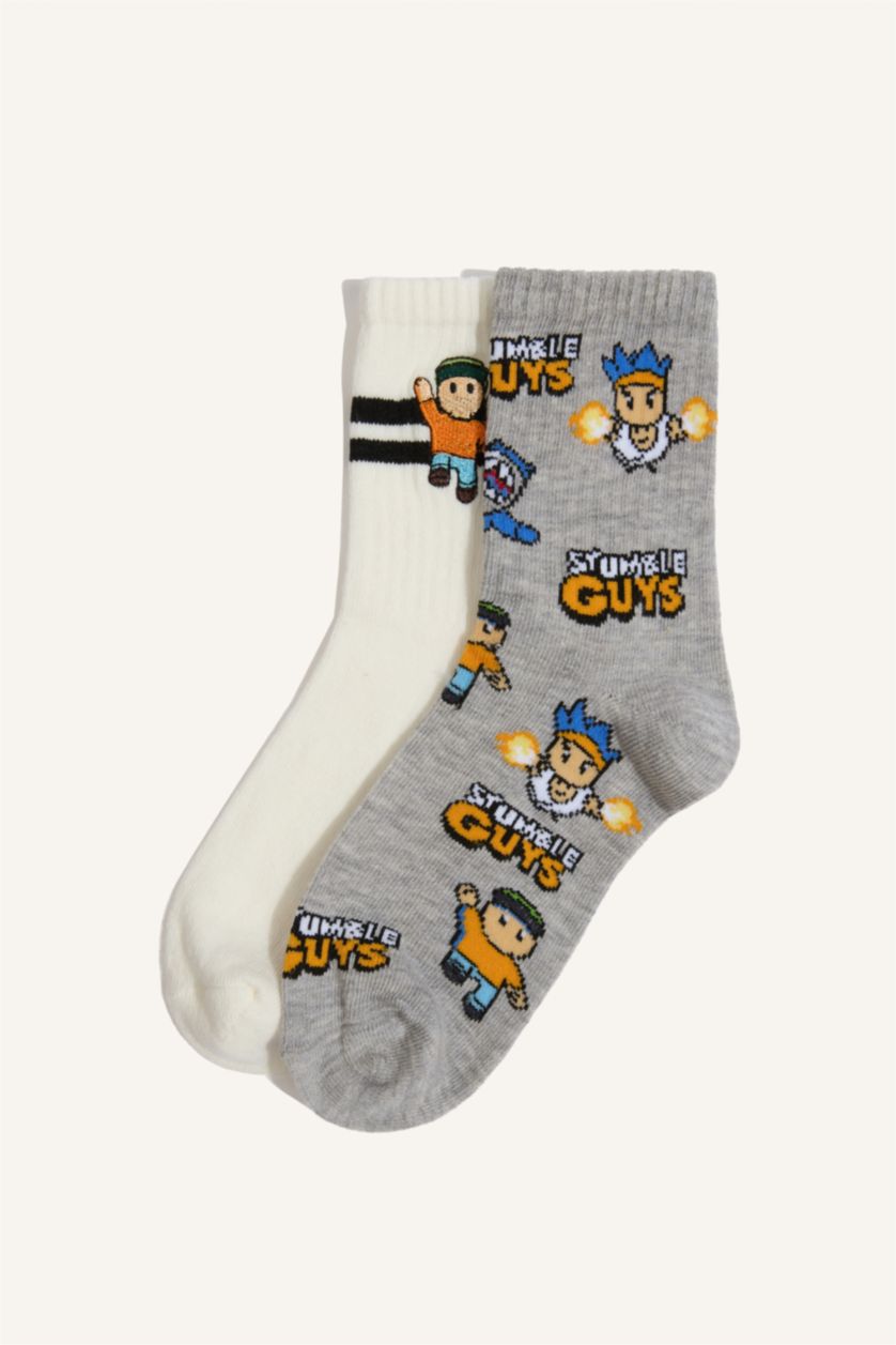 Erkek Çocuk - Genç Erkek Karma Pamuklu 2'Li Çorap Erkek Çocuk