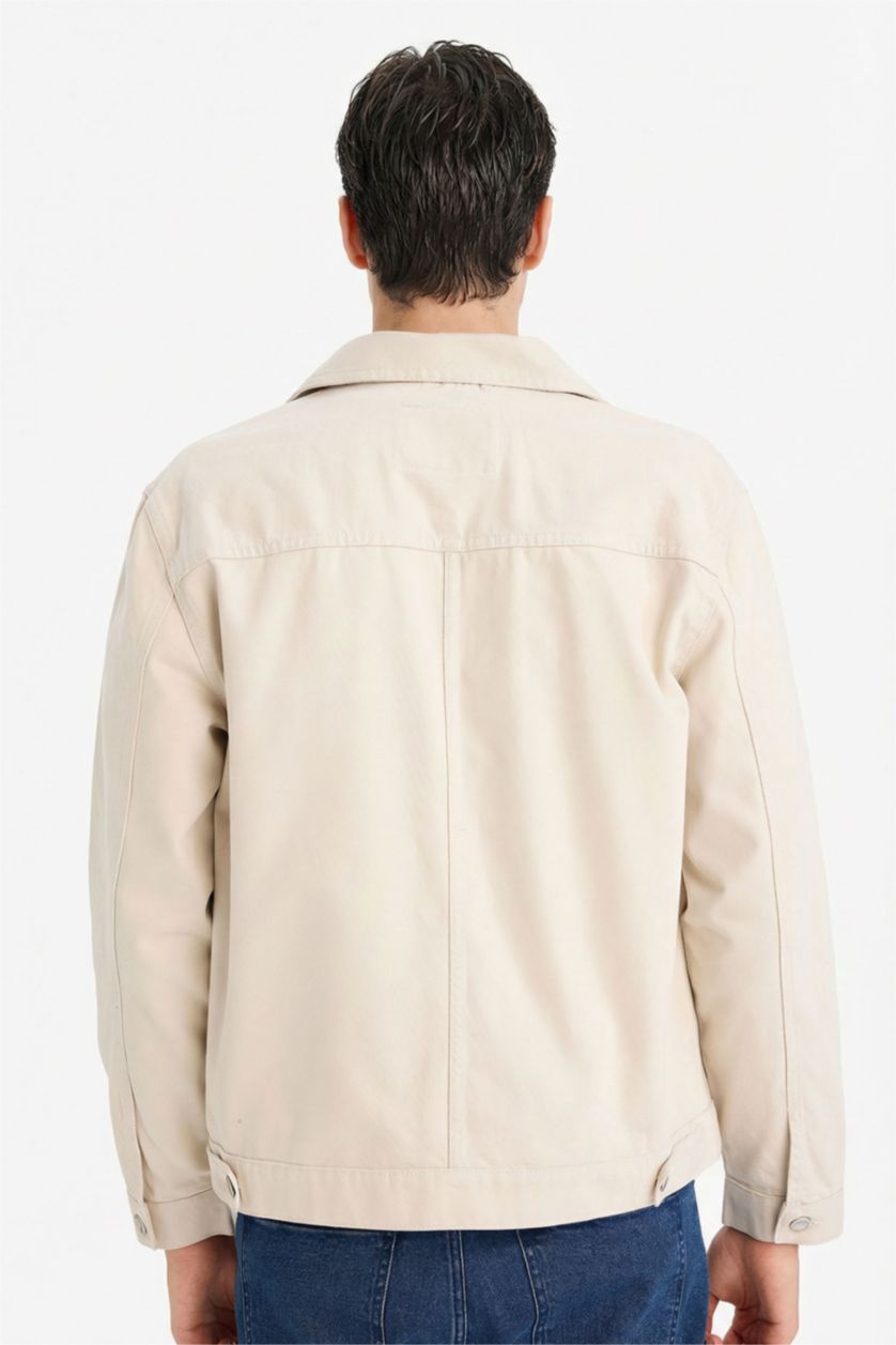HOMME Beige Veste en jean Coupe régulière