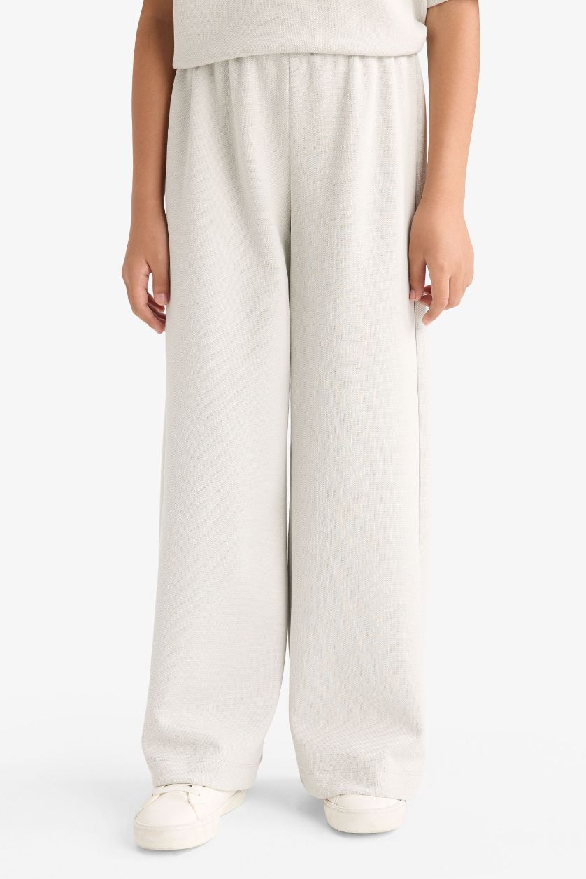 بناتي رمادي فاتح طقم بناتي تيشيرت وسويت بانتس - قطعتين