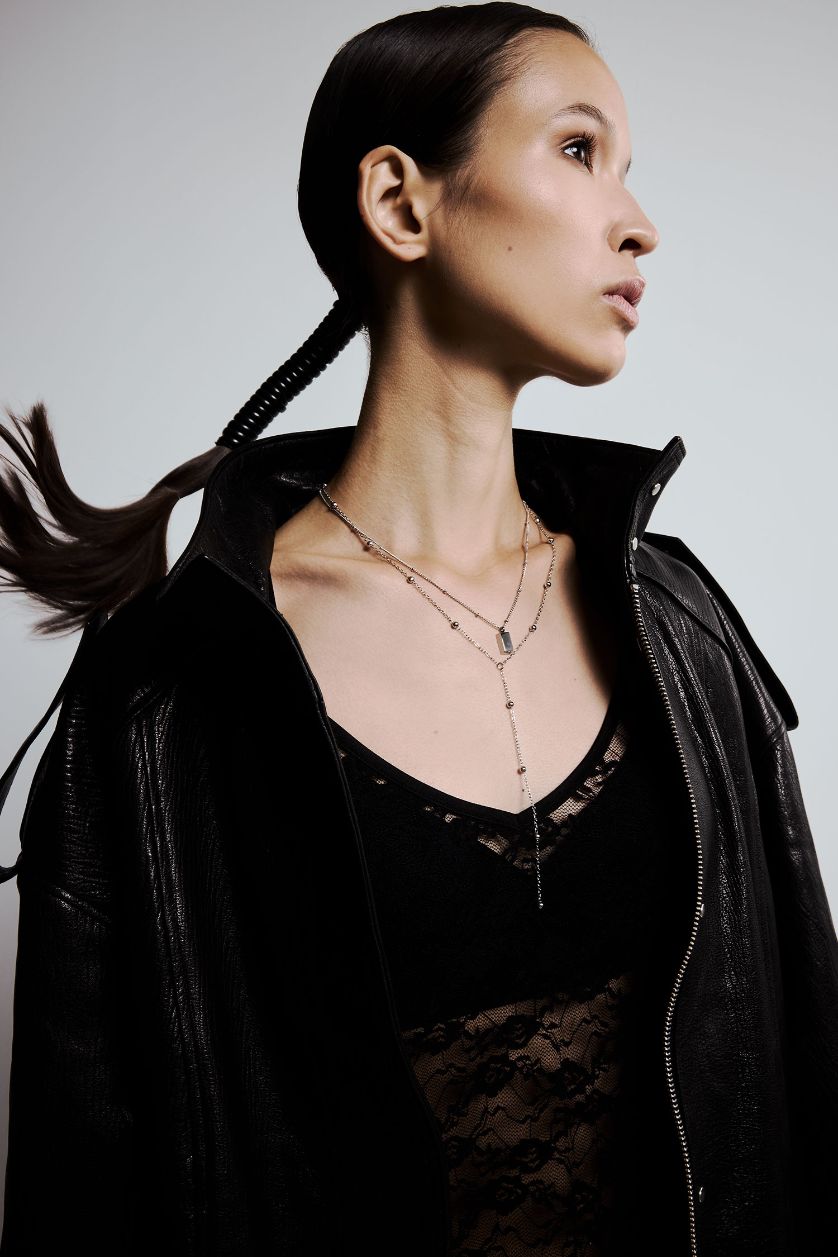 Kadın Gümüş Kadın Silver 2'li Çelik Kolye