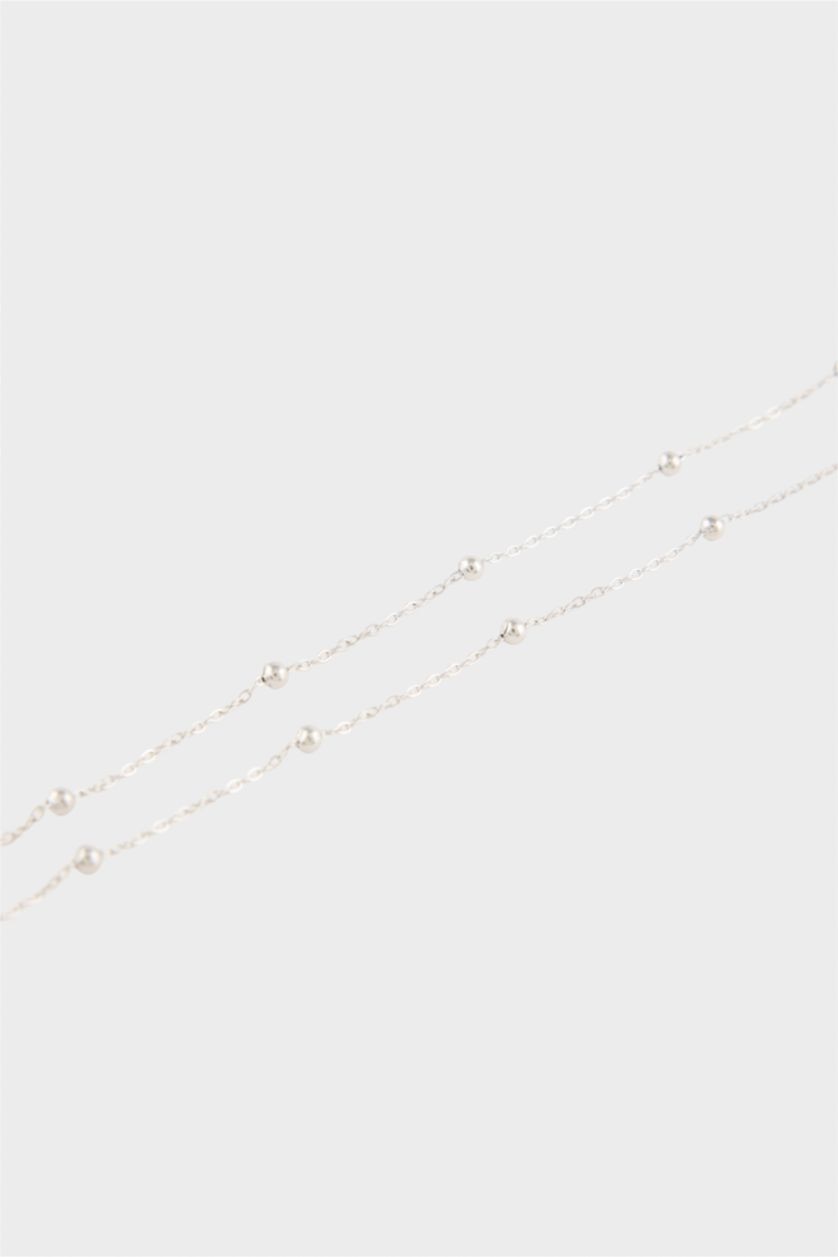 Kadın Gümüş Kadın Silver 2'li Çelik Kolye