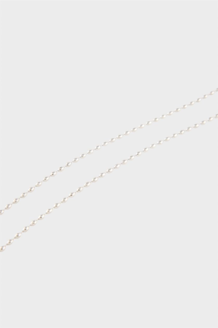 Kadın Gümüş Kadın Silver 2'li Çelik Kolye