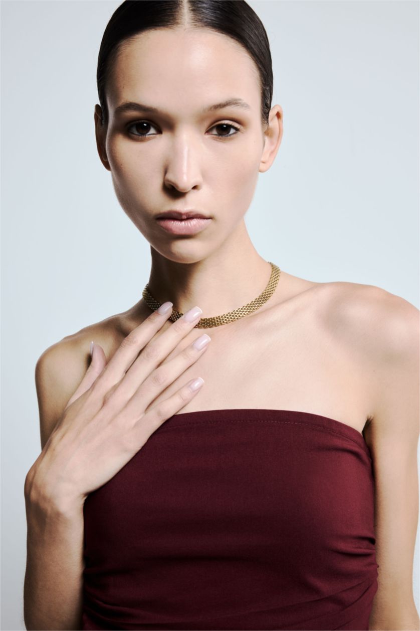 Kadın Altın Kadın Gold Çelik Kolye