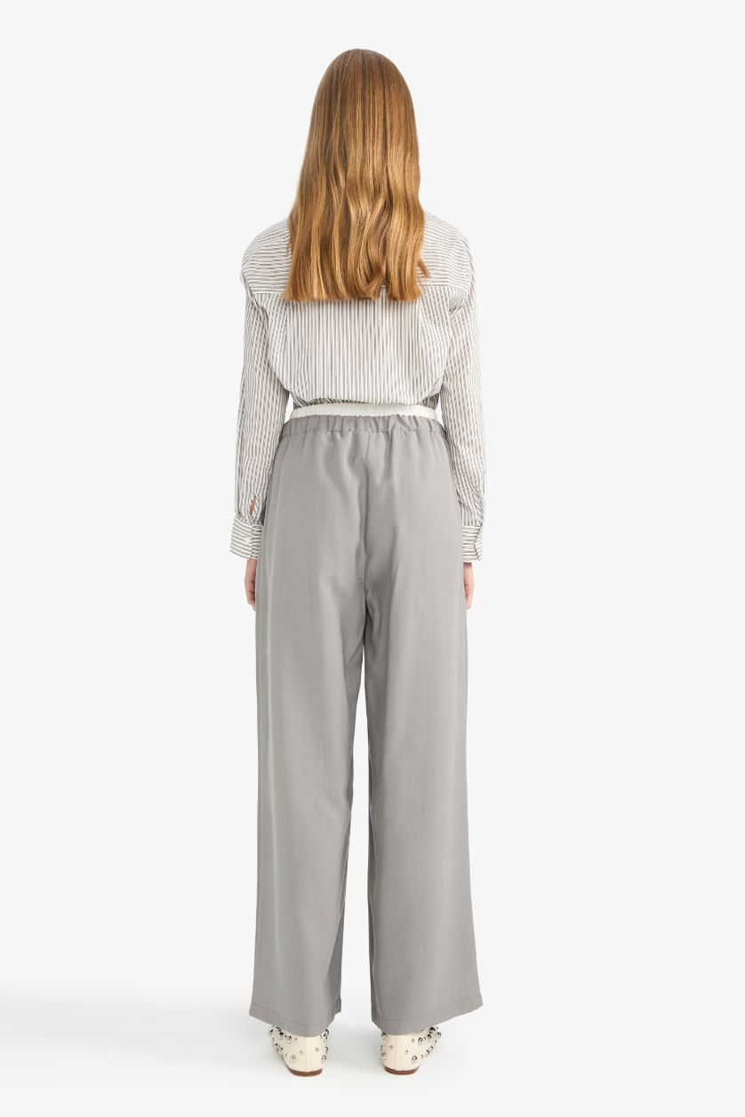 WOMAN Grey Baggy Fit Double Pocket Sensual Trousers