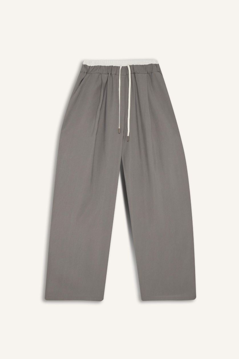 WOMAN Grey Baggy Fit Double Pocket Sensual Trousers