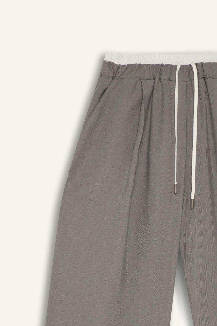 WOMAN Grey Baggy Fit Double Pocket Sensual Trousers