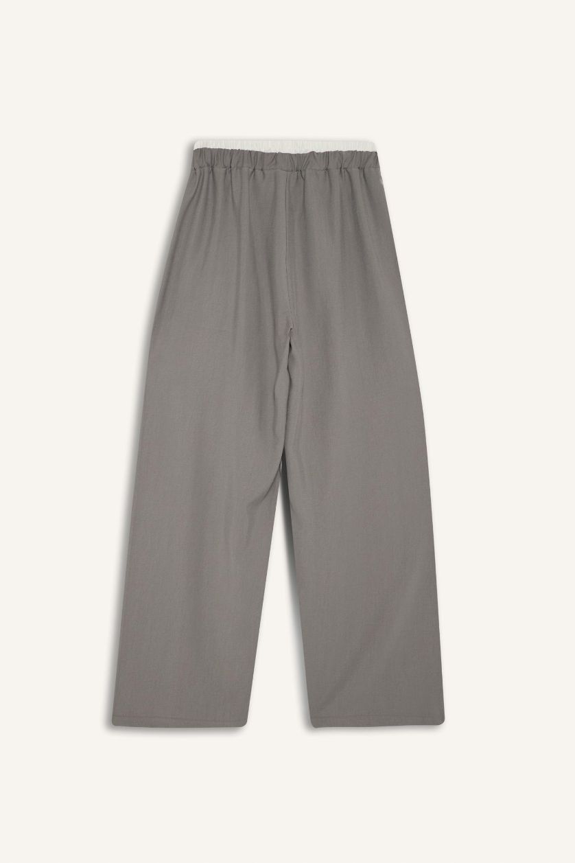 WOMAN Grey Baggy Fit Double Pocket Sensual Trousers