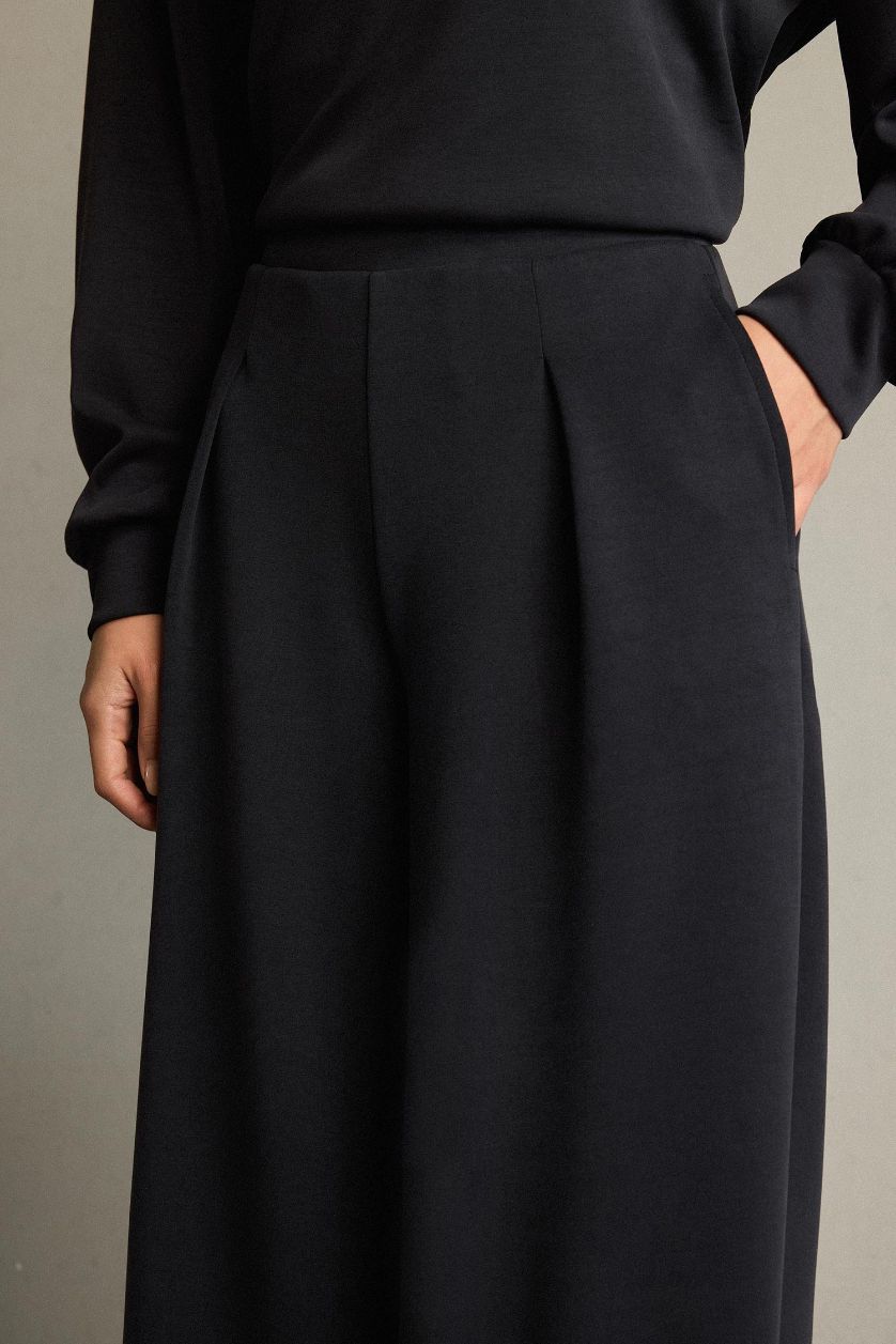 Kadın Antrasit Regular Fit Normal Bel Düz Paça Modal Pantolon