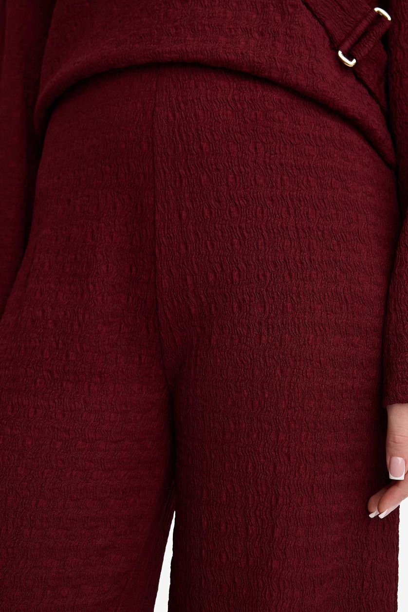 WOMAN Bordeaux Straight Fit Crepe Trousers