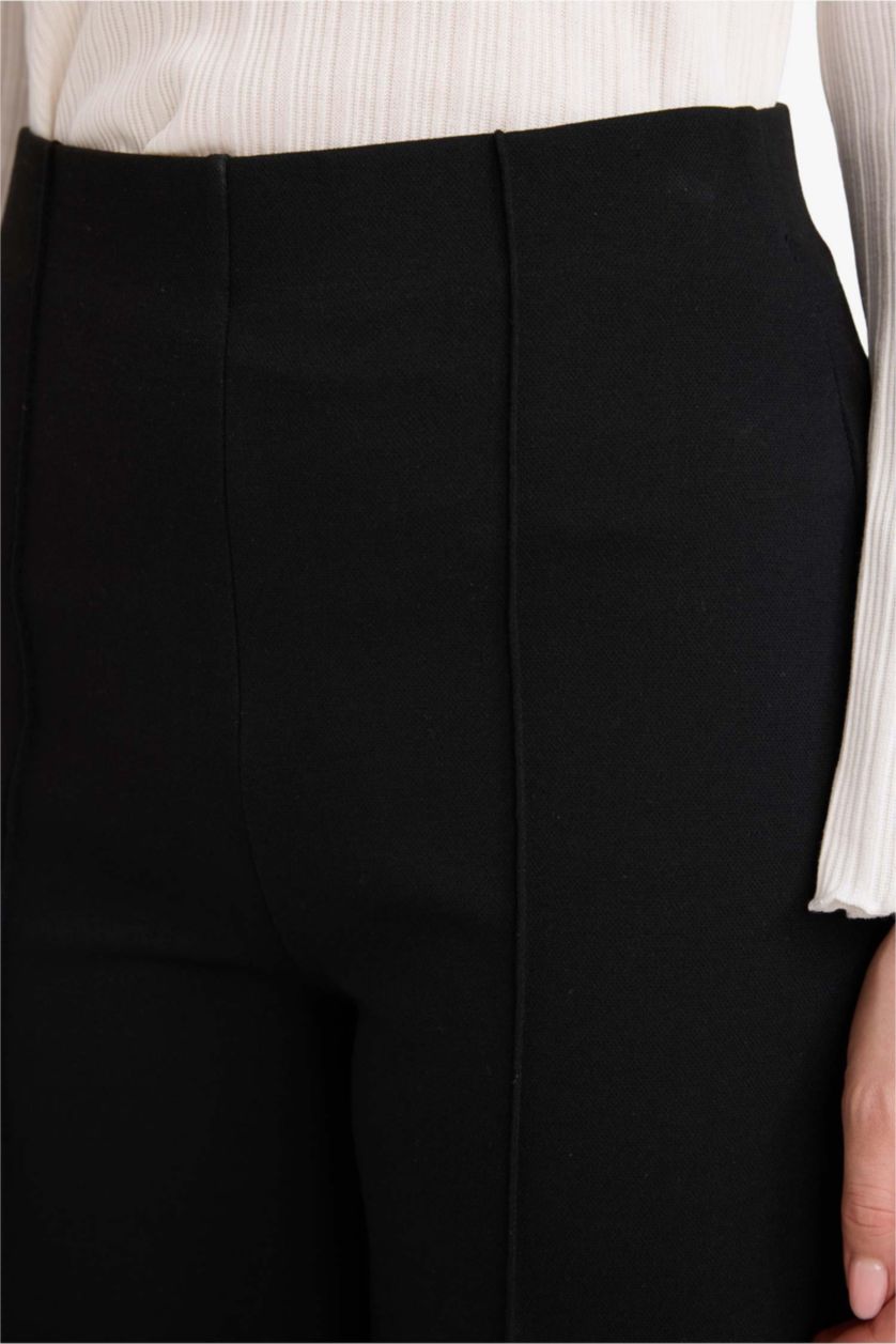 WOMAN Black Straight Wide Leg Trousers