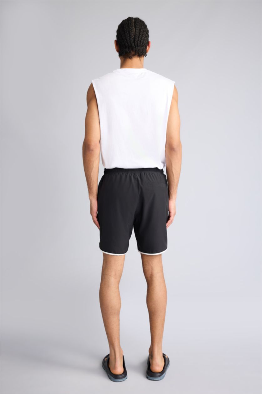 Мужчины Черный Пляжные шорты Regular Fit