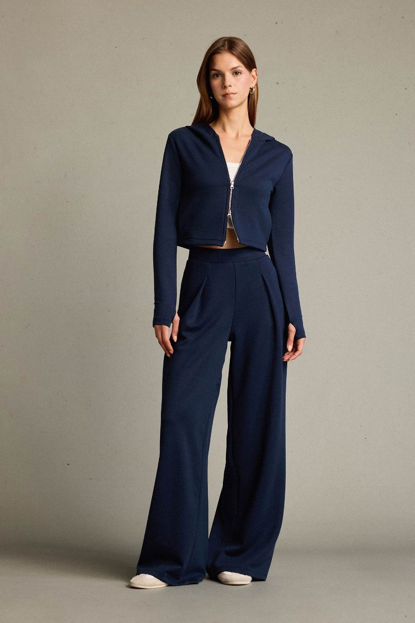 Женщины Синий Кардиган из модала для женщин