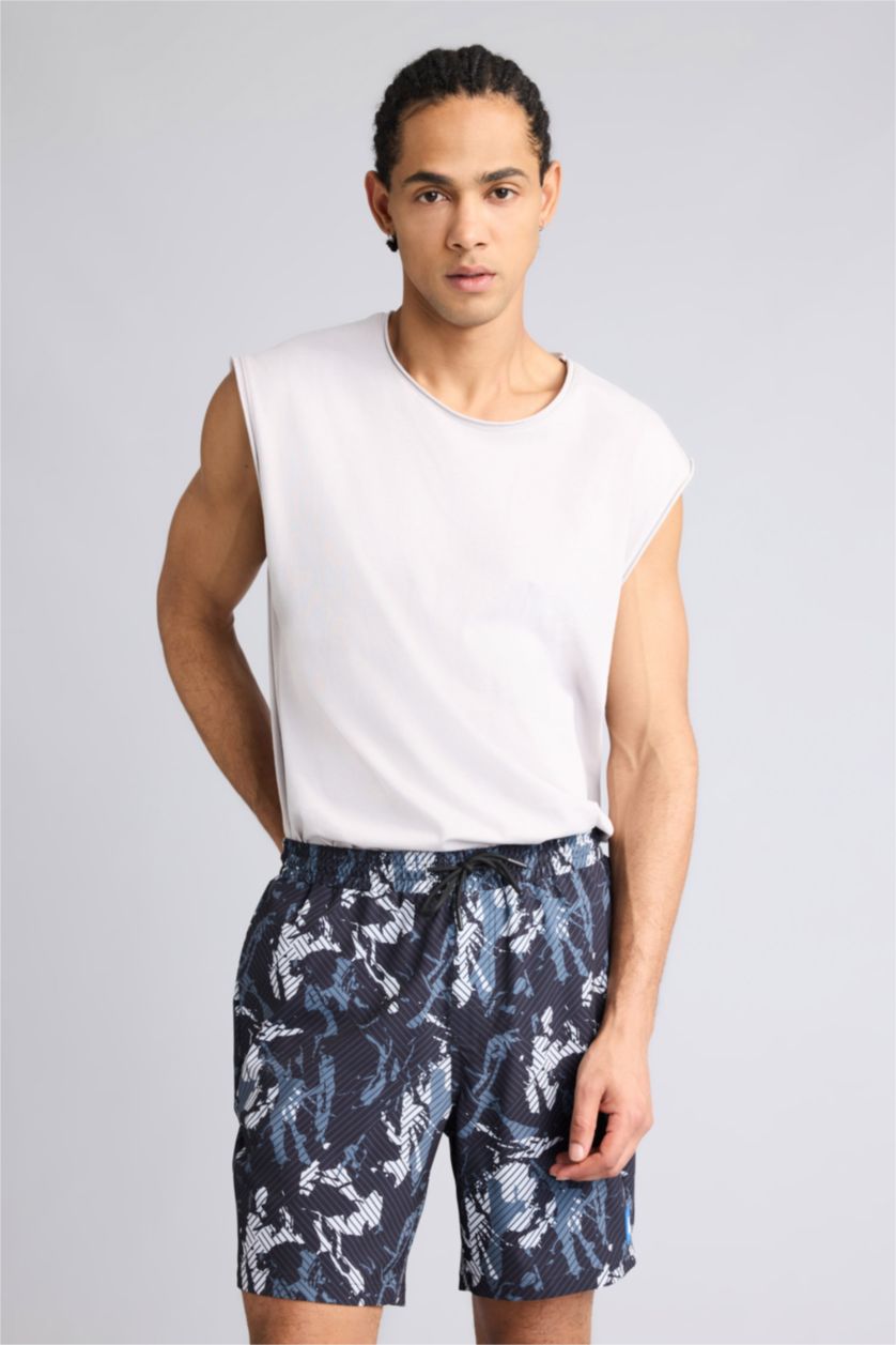 Мужчины Черный Пляжные шорты Regular Fit