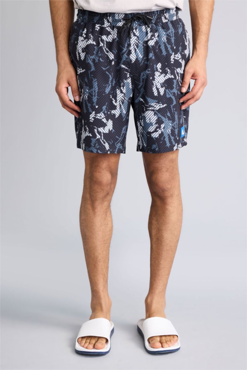 Мужчины Черный Пляжные шорты Regular Fit