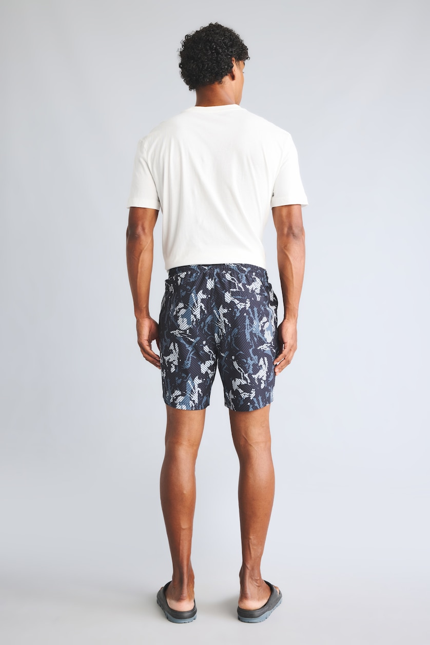 Men Black Regular Fit Swim Shorts