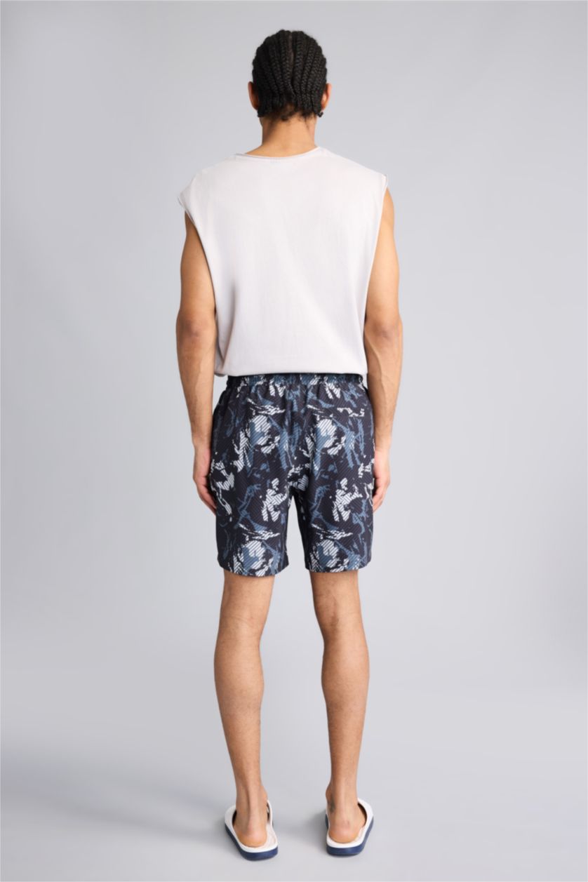 Мужчины Черный Пляжные шорты Regular Fit