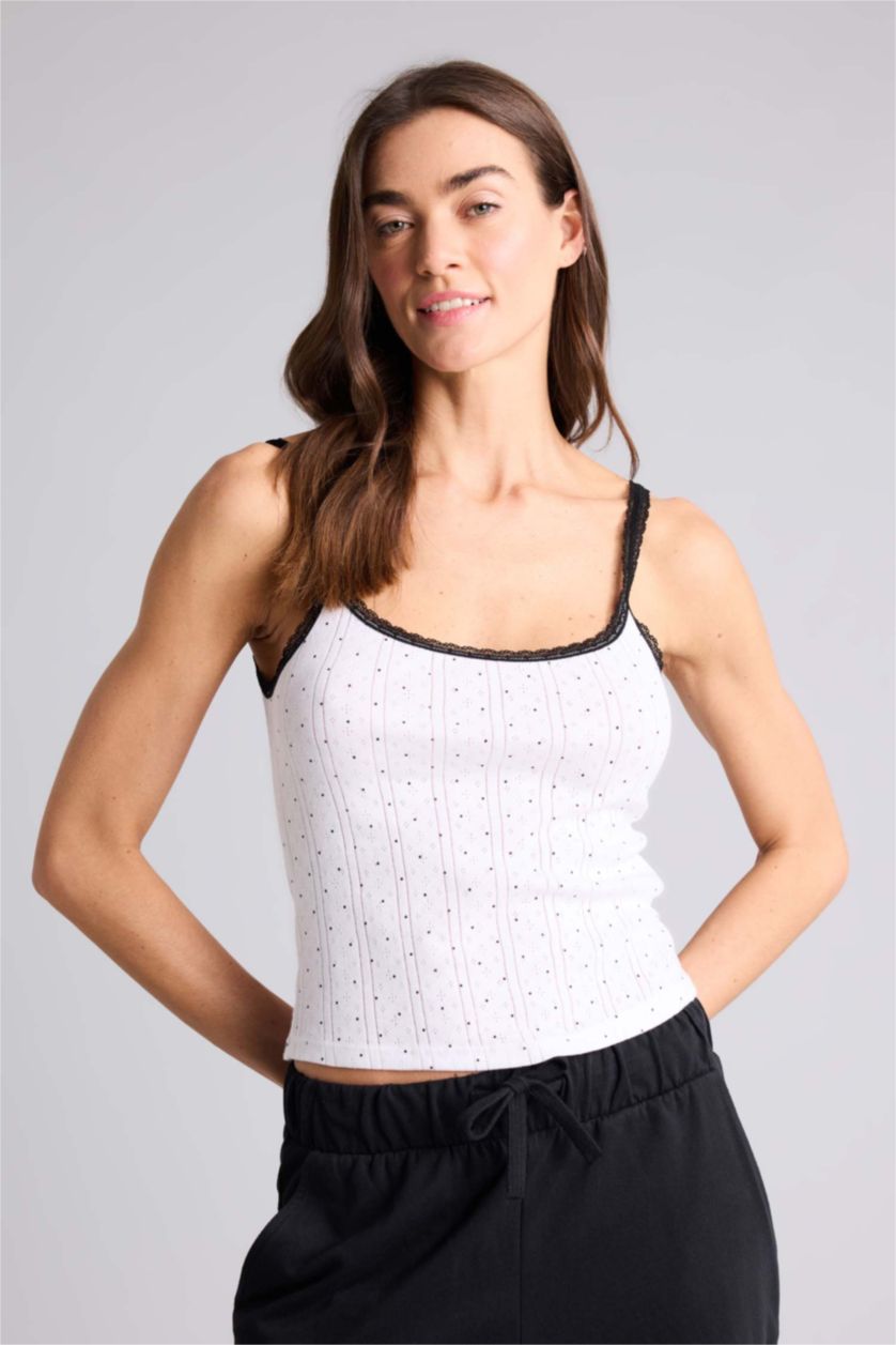 Женщины Кремовый Майка Regular Fit