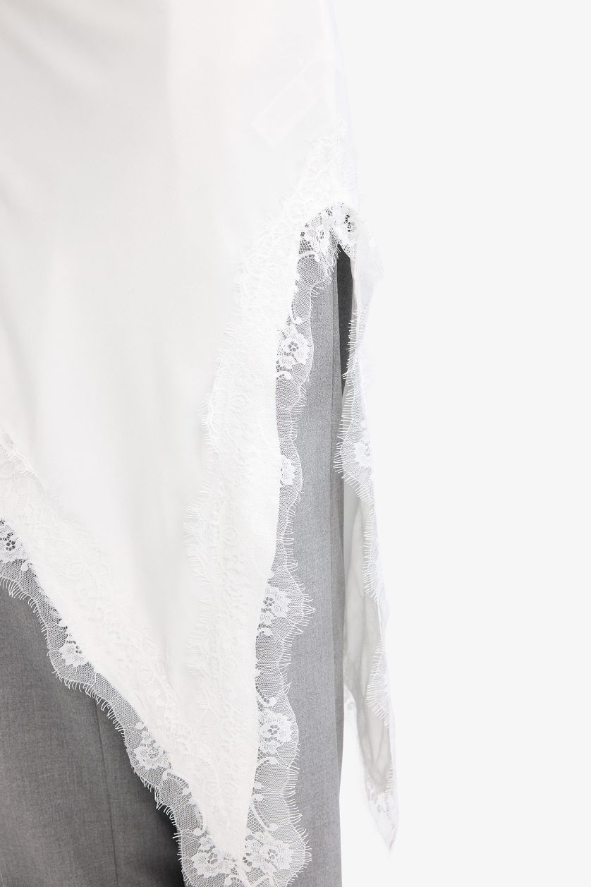 WOMAN Ecru Regular Fit V-Neck Sleeveless Blouse