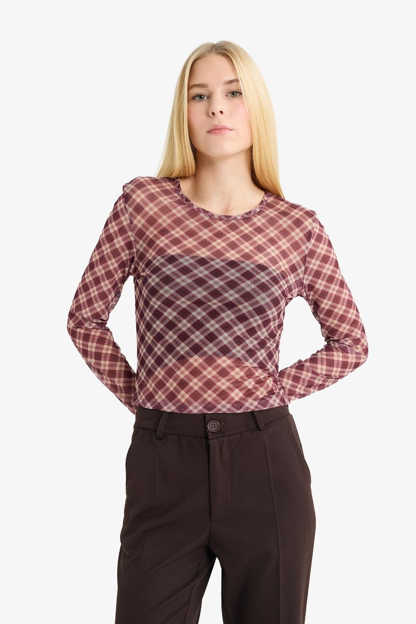 نساء زهري فاتح تيشيرت بناتي تول نص ردن مخصر