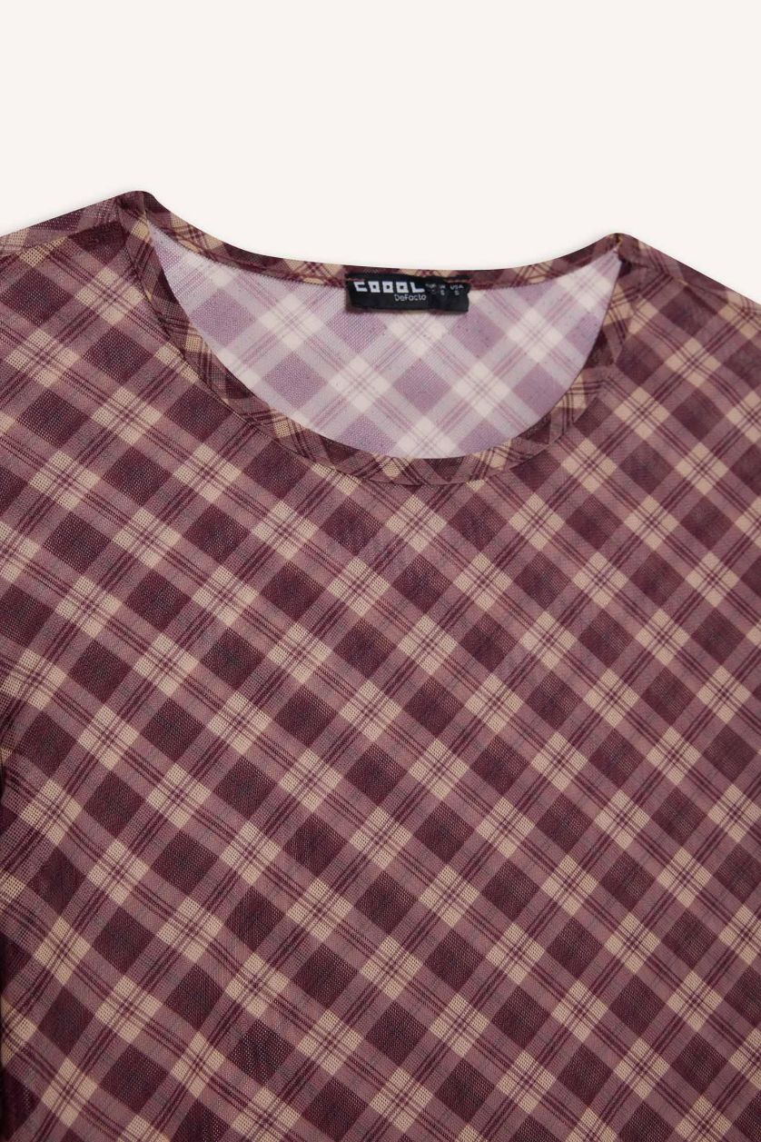 نساء زهري فاتح تيشيرت بناتي تول نص ردن مخصر