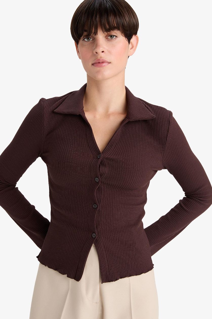 نساء بني سترة مضلع سليم فيت بياقة بولو