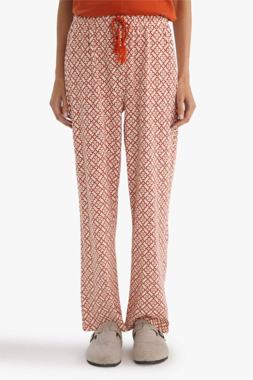 نساء برتقالي سيت قصة عادية نص ردن - قطعتين