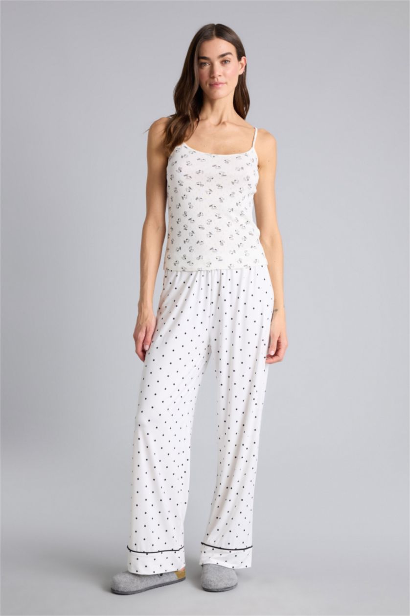 Әйелдерге экру Snoopy Regular Fit ұзын жеңді 2 дана жинақ