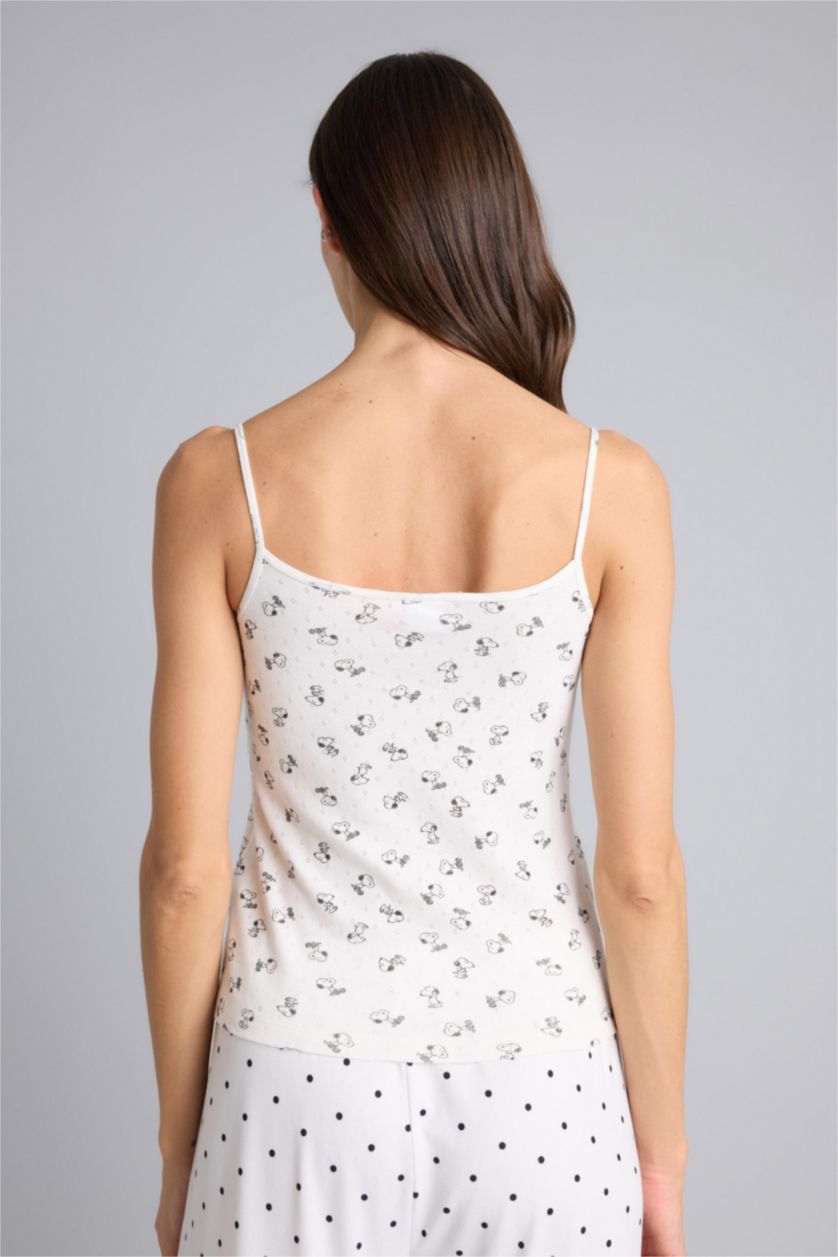 Әйелдерге экру Snoopy Regular Fit ұзын жеңді 2 дана жинақ