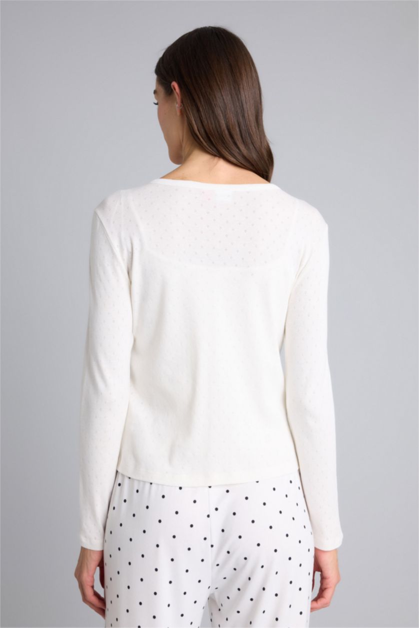 Әйелдерге экру Snoopy Regular Fit ұзын жеңді 2 дана жинақ