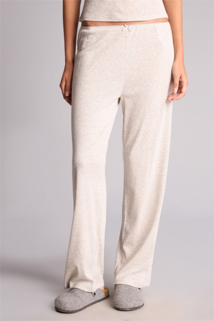 Kadın Gri Melanj Regular Fit 2'li Pijama Takımı