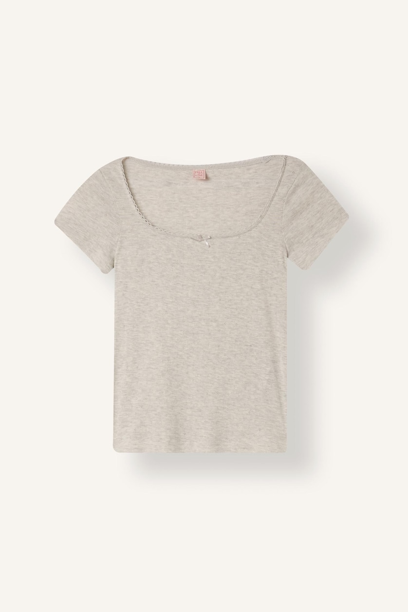 Women Grey Melange Regular Fit Heather Grey Short Sleeve T-Shirt and Pants Pyjama Set