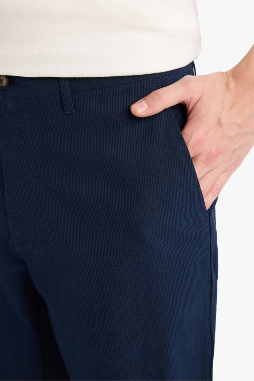 Erkek Lacivert %100 Pamuk Pantolon