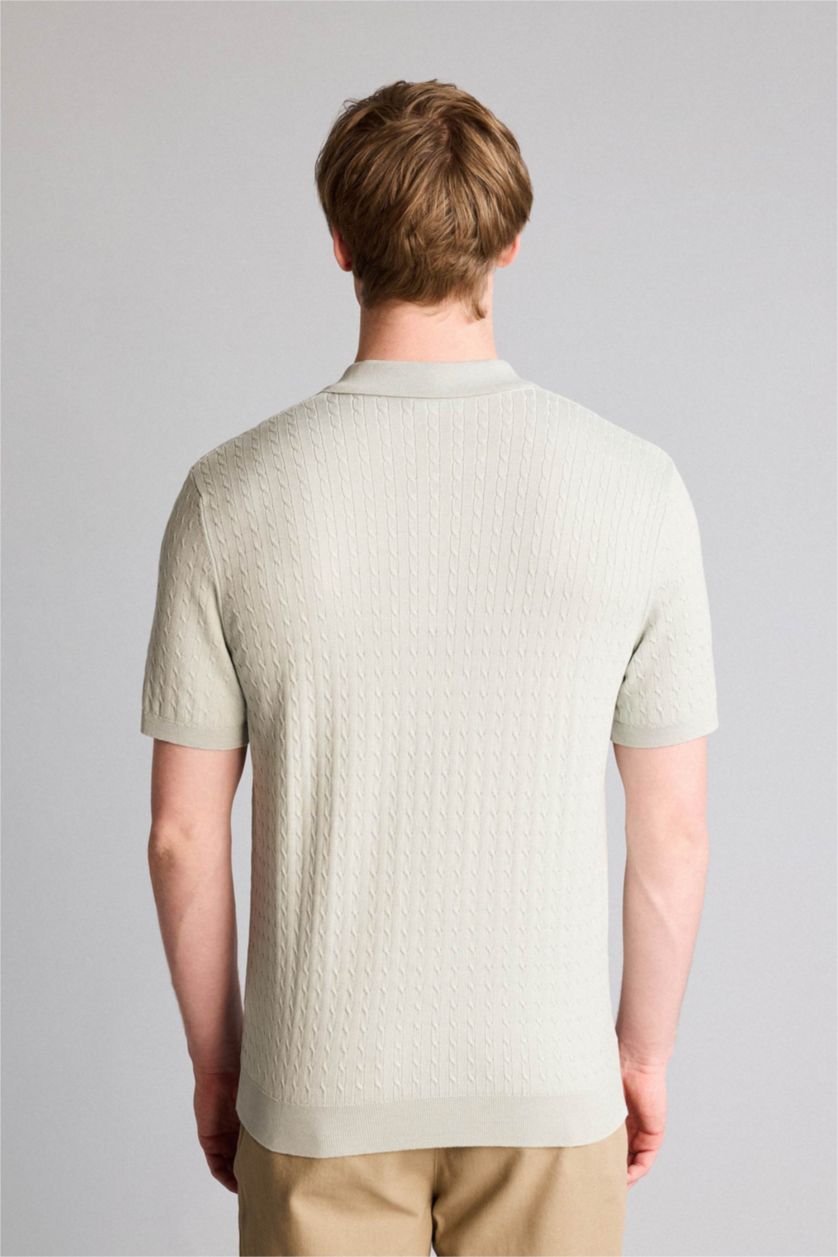 Erkek Mint Kısa Kollu Polo Tişört