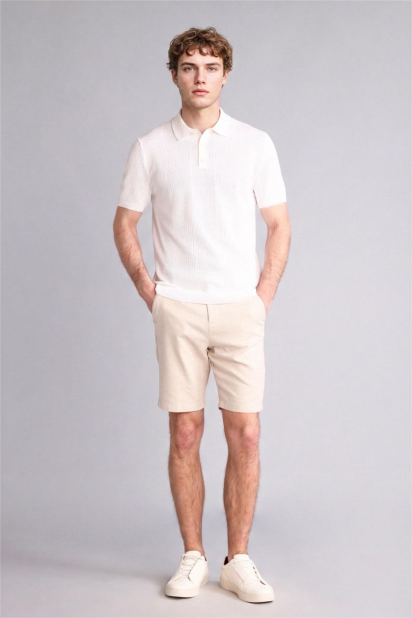 MAN White Standard Fit Short Sleeve Polo T-Shirt