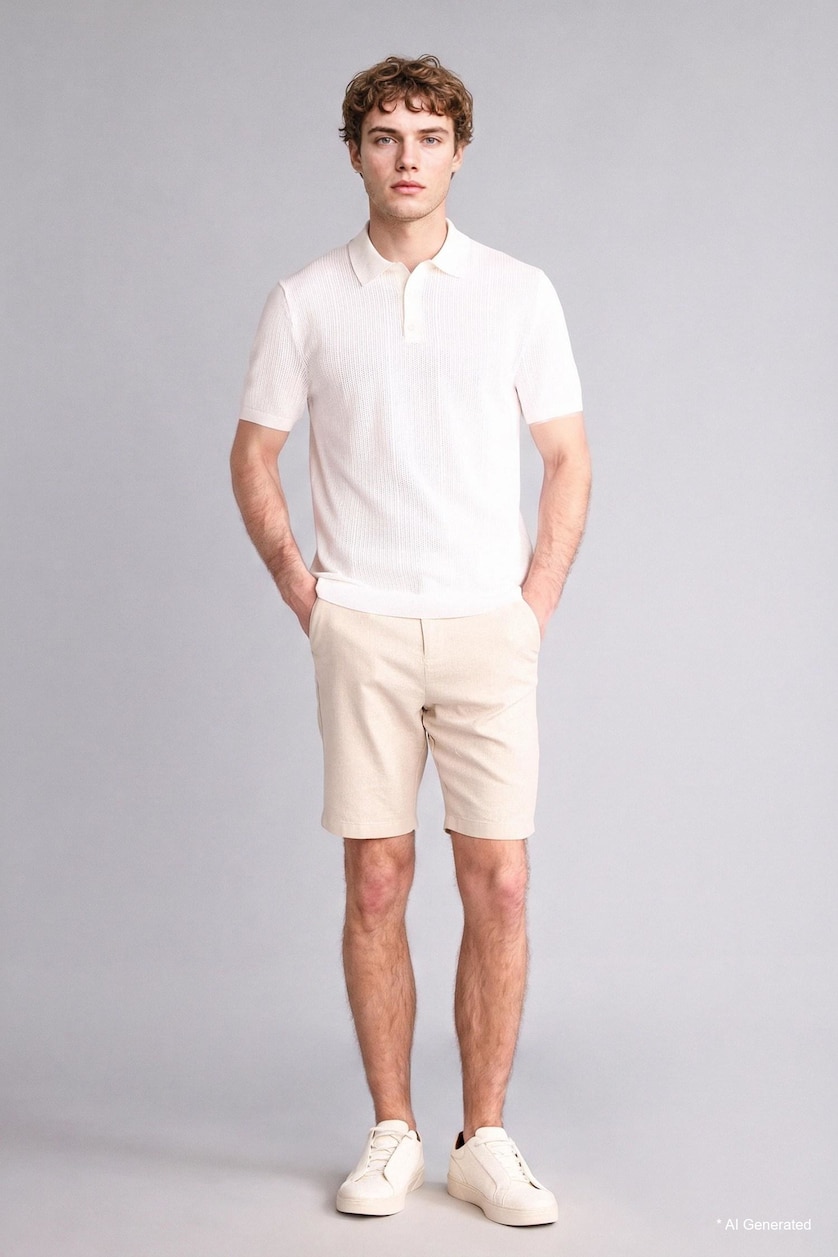 رجال اوف وايت Standard Fit Short Sleeve Polo T-Shirt