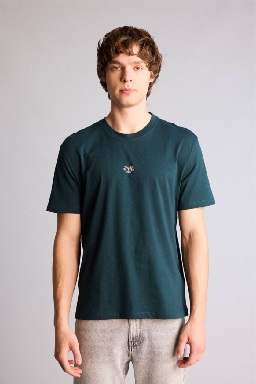 رجال أخضر غامق Man Short Sleeve T-Shirt