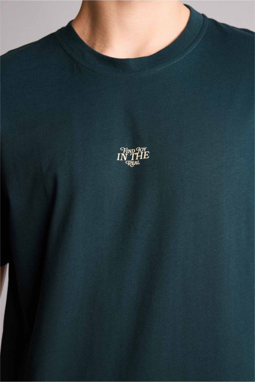 رجال أخضر غامق Man Short Sleeve T-Shirt